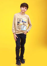 NEXT CREAM - COLOR BEACH PRINTED SWEATSHIRT - SMgarment's